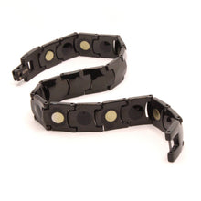 Load image into Gallery viewer, Tungsten Carbide Black Faceted Links Magnetic Therapy Bracelet, 1/2 Inch Wide