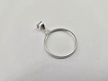 Load image into Gallery viewer, 925 Sterling Silver 1 Dollar Coin Bezel Frame 26mm Screw Top Coin Edge