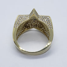Load image into Gallery viewer, 10K Yellow Gold 20.5mm Big Star Shaped Ring Band for Men Size 9 -11