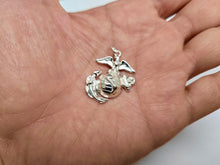 Load image into Gallery viewer, 925 Sterling Silver Eagle, Anchor, and Globe Pendant Finish 1 1/8 (28mm) Inch