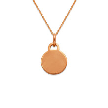 Load image into Gallery viewer, 14K Yellow White Rose Gold Plain Round Pendant Disc Delicate Charm 1.5g 11x15mm