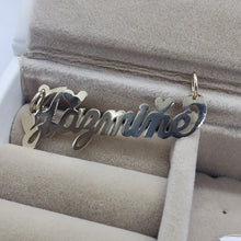 Load image into Gallery viewer, Authentic 14K Solid Yellow Gold Handmade Personalized Name Pendant w/out Rolo