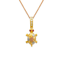 Load image into Gallery viewer, 14K Tricolor Gold Fancy Turtle Collection Set Pendant for Necklace Bracelet Ring