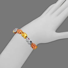 Load image into Gallery viewer, 14K Tricolor Gold Fancy Elephant High Polished Bracelet 8mm Wide 17.4g H-Clasp