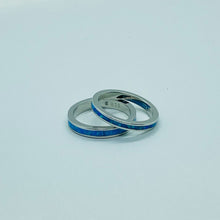 Load image into Gallery viewer, 2.5mm, 3mm Sterling Silver Synthetic Opal Stackable Ring for Women and Girls