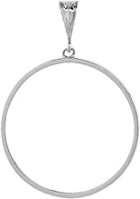 Load image into Gallery viewer, 925 Sterling Silver Silver Eagle Bezel 41 mm 1 oz Coins Prong Back Square Edge
