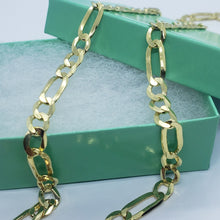 Load image into Gallery viewer, Authentic 14K Solid Gold Figaro Link Chain Men Women 7mm~8.5mm Necklace 7"~30"