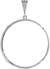 Load image into Gallery viewer, 925 Sterling Silver Silver Eagle Bezel 41 mm 1 oz Coins Prong Back Square Edge