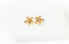 Load image into Gallery viewer, 14K Yellow & Rose Gold Pretty Flower Earrings 2 Sizes