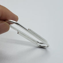 Load image into Gallery viewer, 925 Sterling Silver Large Paper Clip Money Clip Made in Italy 2 3/8 x 5/8 inch