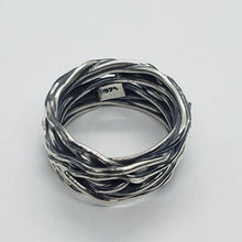 Load image into Gallery viewer, 925 Sterling Silver Solid Heavy Wrapped Wire Ring High Quality 12mm Size 6-10