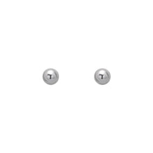 Load image into Gallery viewer, 14K Yellow or White Gold 2mm Wide Ball Stud Earrings Screw Back High Quality