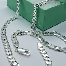 Load image into Gallery viewer, .925 Sterling Silver Cuban Curb Link Chain Necklace 1mm~13mm Men Women 16"~40"