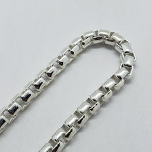 Load image into Gallery viewer, 925 Sterling Silver Round Box Chain Necklace Bracelet Heavy Italy 5mm 26" 30"