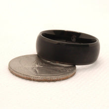 Load image into Gallery viewer, Tungsten Carbide Smooth Black Brushed Finish Beveled Edges Wedding Band Ring 8mm