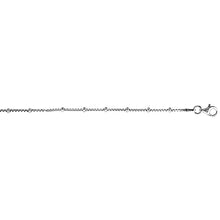 Load image into Gallery viewer, 925 Sterling Silver Stationed Box Chain Anklet 1.4mm, Fits 9.5" Ankles