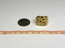 Load image into Gallery viewer, 10k Solid Yellow Gold Nugget Style Ring 19.5mm Width/19.5mm Height Size 7-15