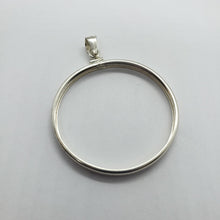 Load image into Gallery viewer, Sterling Silver Silver Eagle Bezel 41 mm Coin Screw Top Edge No Coin Included