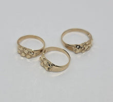 Load image into Gallery viewer, 10K Yellow Gold Baby Nugget Ring for Baby Kids Children Women Size 1 -7 Sizable