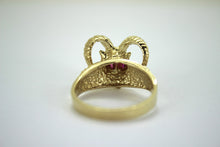 Load image into Gallery viewer, 10K Authentic Gold Ram Ring Size 6 ~ 13 for Men Women