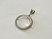 Load image into Gallery viewer, Sterling Silver Bezel Rope Edge Onza Plata Liberted for 36mm Coins