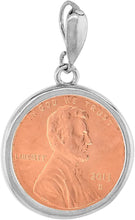 Load image into Gallery viewer, 925 Sterling Silver Penny Bezel 19 mm Coins Prong Back Round Edge 1 Cent No Coin