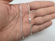 Load image into Gallery viewer, 925 Sterling Silver Sparkle Rock Chain Diamond Cut Necklace 1.8mm 7" to 24"