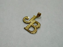 Load image into Gallery viewer, 14K Yellow Gold Double Initial Pendant Charm Diamond Cut A ~ Z Alphabet 3 Sizes