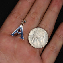 Load image into Gallery viewer, 925 Sterling Silver Alphabet Initial Pendant Plain Slab Serif Upper Case Letter