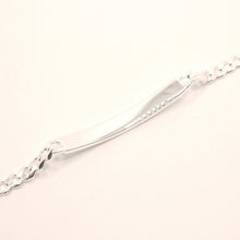 Load image into Gallery viewer, 925 Sterling Silver Personalized Custom Engraved Curb Link ID Bracelet 5mm Wide