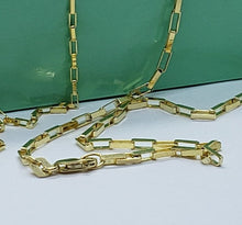 Load image into Gallery viewer, 14K Solid Yellow Gold Box Open Link Chain Necklace 1.5mm 2mm 16" 18" 20" 22" 24"
