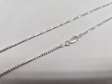 Load image into Gallery viewer, 925 Sterling Silver Sparkle Rock Chain Diamond Cut Necklace 1.8mm 7" to 24"