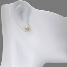 Load image into Gallery viewer, 14K Yellow or White Gold Ball Stud Earrings 7mm Wide 2grams Screw Backing