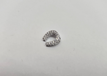 Load image into Gallery viewer, 925 Sterling Silver CZ Horseshoe Pendant Micro Pave 3/8 Inch (10mm) Tall