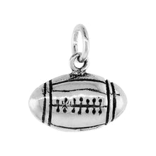 Load image into Gallery viewer, 925 Sterling Silver Plain Football Charm Pendant 3/4 (19mm) Inch Tall