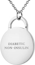 Load image into Gallery viewer, Surgical Stainless Steel Medical Alert ID Tag Pendant 1 Inch Round 24 inch Long