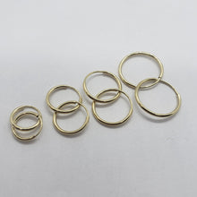 Load image into Gallery viewer, 14K Yellow White Rose Gold Hoop Round Tube Endless Backing Earrings 1.2mm Wide