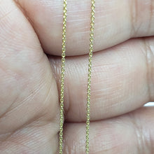 Load image into Gallery viewer, 14K Solid Yellow Gold Very Thin Cable Link Chain Necklace 0.75mm, 16" 18" 20"