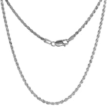 Load image into Gallery viewer, 925 Sterling Silver Solid Rope Chain Bracelet Necklace Diamond Cut 3mm 7" ~ 30"