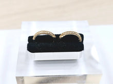 Load image into Gallery viewer, 14K Yellow Gold Rope Lined Huggies Hoop Earring Latch back for Women Lady