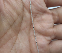 Load image into Gallery viewer, 925 Sterling Silver Fine Thin Twisted Box Chain Bracelet Necklace 1mm 7" to 30"