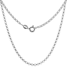 Load image into Gallery viewer, 925 Sterling Silver Thin Light Italian Rolo Chain Necklace 2.5mm 7" to 30"