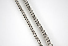 Load image into Gallery viewer, Authentic 14K Hollow White Gold Franco Necklace Chain 2-3.5mm/16-30"