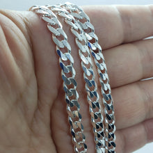 Load image into Gallery viewer, .925 Sterling Silver Cuban Curb Link Chain Necklace 1mm~13mm Men Women 16"~40"
