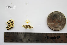 Load image into Gallery viewer, Authentic 10k Solid Yellow Gold Nugget Stud Earrings Men Women Unisex
