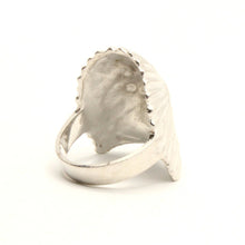 Load image into Gallery viewer, 925 Sterling Silver Large Diamond Cut Finish Native American Bonnet Head Ring