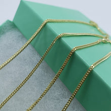 Load image into Gallery viewer, 10K Hollow Yellow Gold Franco Box Link Chain Necklace Men Women 1.5mm 16-30"