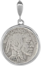 Load image into Gallery viewer, Sterling Silver Nickel Bezel 22mm Coins Prong Back Round Edge 5 Cent 21.21mm
