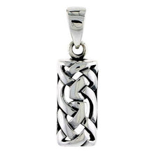 Load image into Gallery viewer, 925 Sterling Silver Rectangular Celtic Sailor's Knot Pendant 7/8 (22mm) Inch