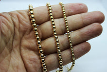 Load image into Gallery viewer, 14K Yellow Gold Hollow High Polished Bead Bracelet 6.75" or 7" with extension